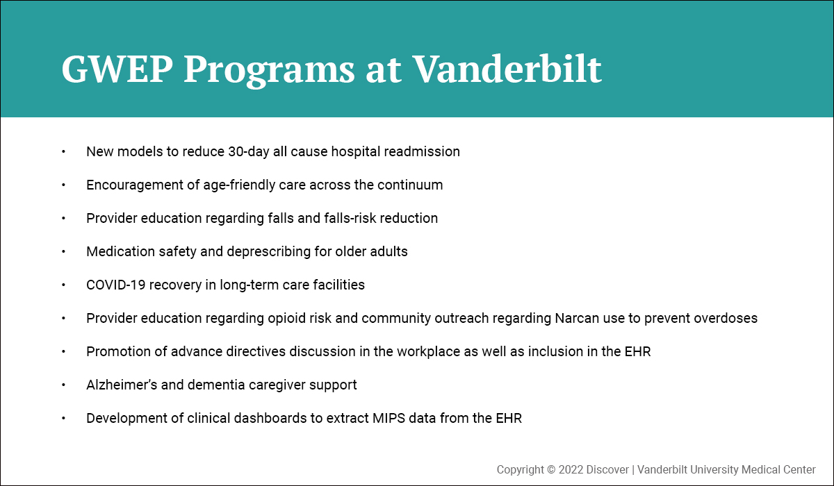 Quality Improvement Metrics to Shed Light on Geriatric Workforce Training